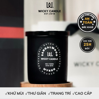 Wicky Candle - Nến Thơm Sandalwood & Myrrh minisize 4oz