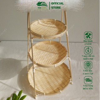 Kệ mây tre đan đa năng,decor trang trí nhiều tầng, đan tre thủ công, đồ gia dụng tiện ích, đồ dùng nhà ăn /HealHomes