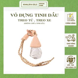 Vỏ chai tinh dầu thủy tinh treo xe ô tô