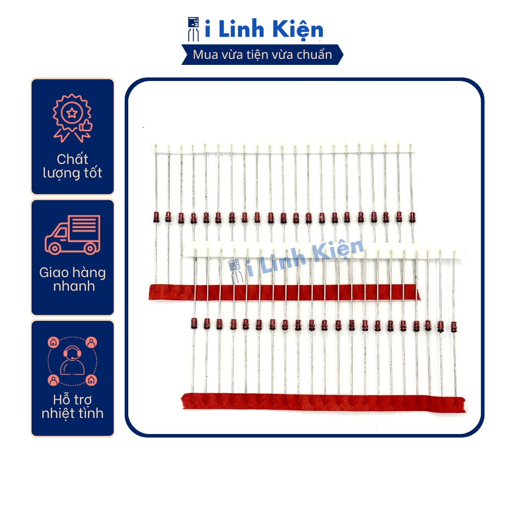 Diode zener 1W 22V 1N4748A 10 chiếc