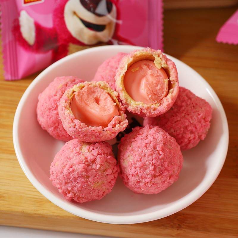 Bánh oreo nhân kem gấu Dâu Lotso siêu hot cho bé - 112gr | Ăn vặt trẻ em ngon rẻ