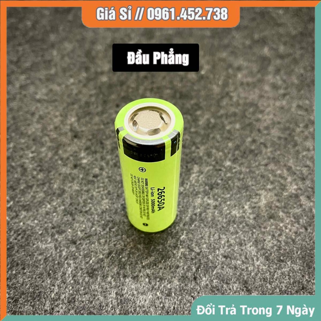Pin 26650 5000mAh  Pin đèn siêu sáng , đóng máy khoan , máy mài