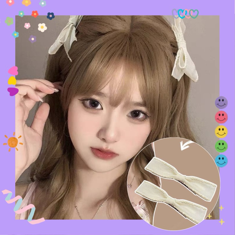 Kẹp tóc nơ vải lolita tiểu thư 🤍