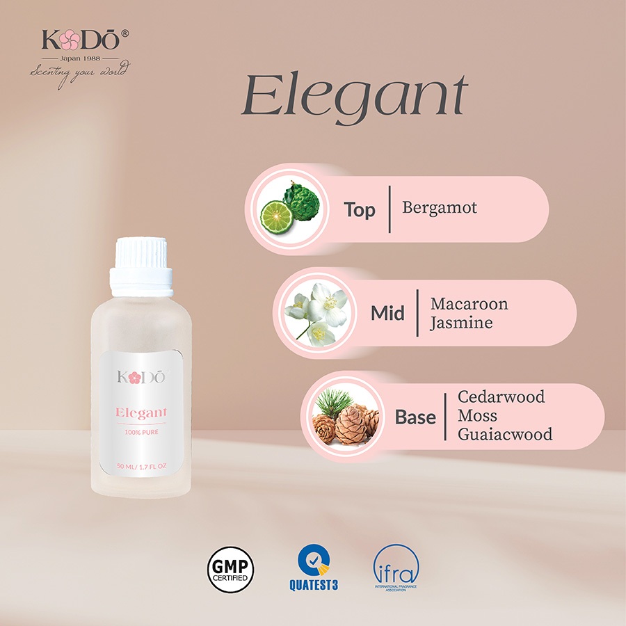 KODO - Elegant - Hương Thanh Lịch - Tinh Dầu Nước Hoa Nguyên Chất -  10ml/50ml/100ml QUATEST3 tested