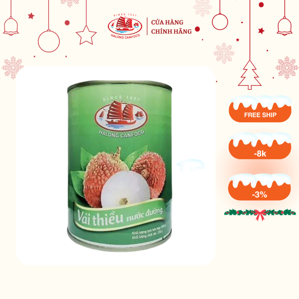 Vải Thiều Nước Đường HALONG CANFOCO Lon 560g