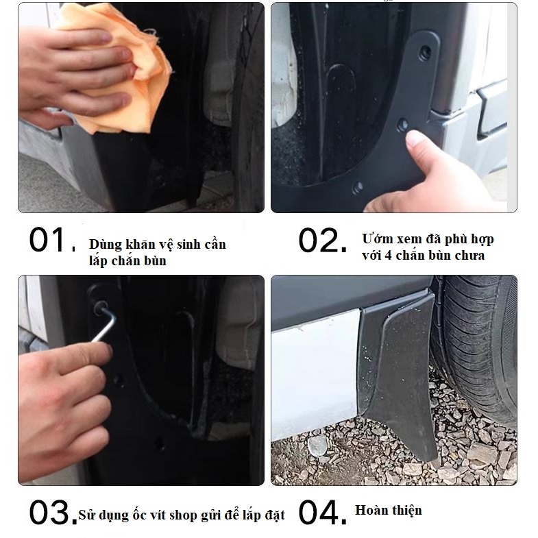 Chắn bùn 4 bánh xe Subaru Forester 2019-2023 có logo dập nổi