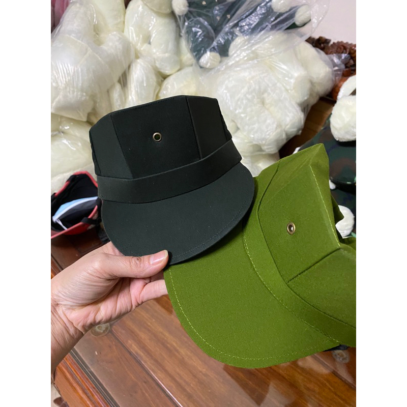 Mũ vải thời trang phong cách lính