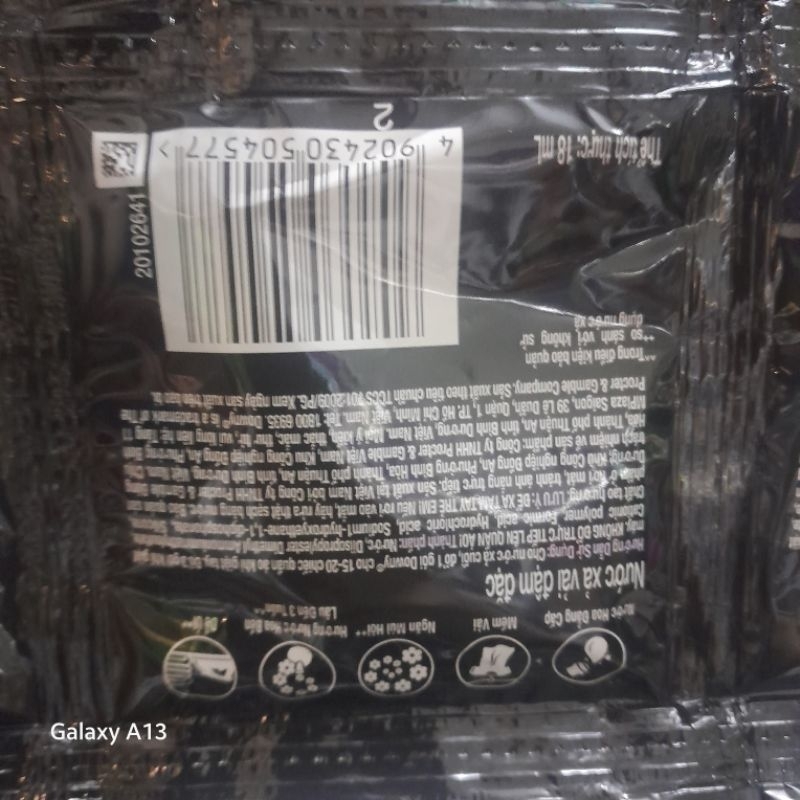 DÂY 10 GÓI NƯỚC XẢ QUẦN ÁO ĐẬM ĐẶC DOWNY TÍM HƯƠNG HUYỀN BÍ