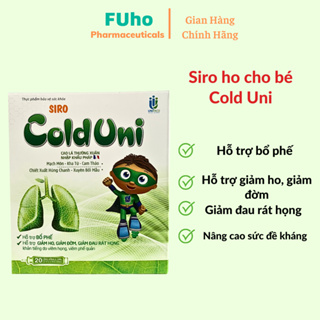 Siro Ho Cho Bé Cold Uni, Siro giảm ho, giảm đờm, giảm đau rát họng