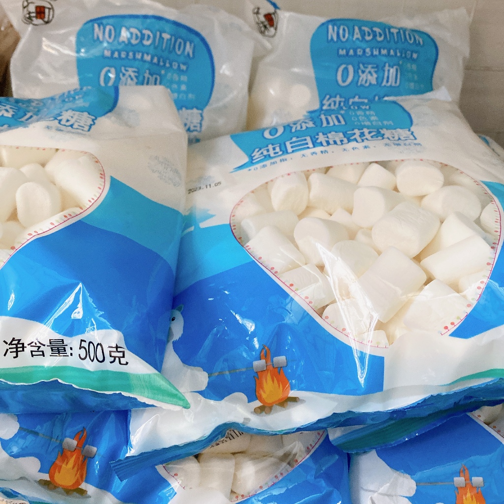 Kẹo Marshmallow trắng GẤU XANH ÍT NGỌT TÚI 250GR & 500GR
