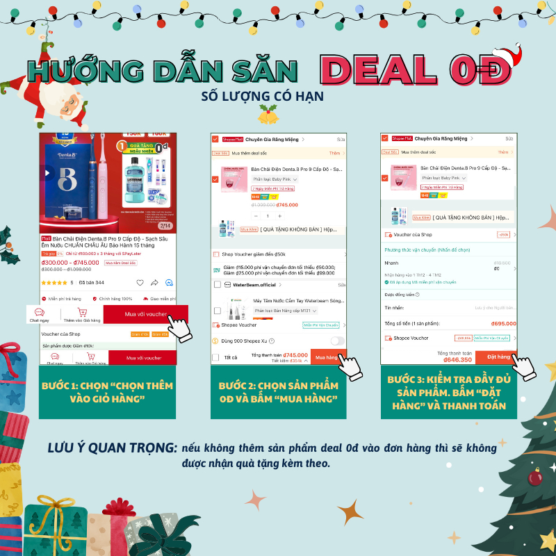 Bàn chải điện Denta.B Pro 9 Cấp Độ chuẩn châu Âu đánh răng sạch sâu êm nướu bảo hành 15 tháng