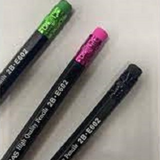 Bút Chì Gỗ Sơn Đen 2B Có Tẩy E602 Eras