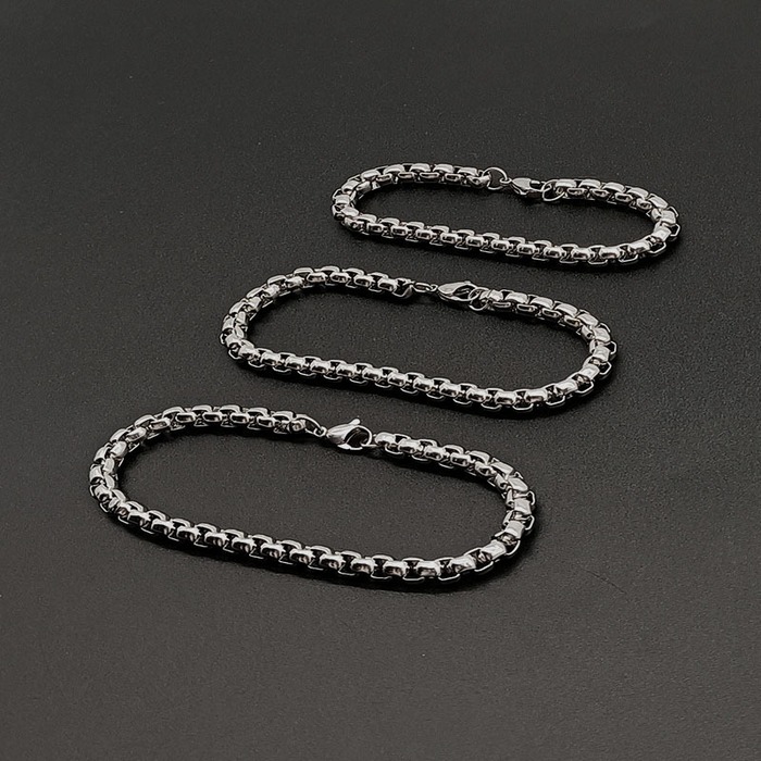 Vòng tay nam nữ thép titan không gỉ Merin Accessories màu bạc điều chỉnh size basic dễ phối đồ- Tổng Hợp Vòng tay titan