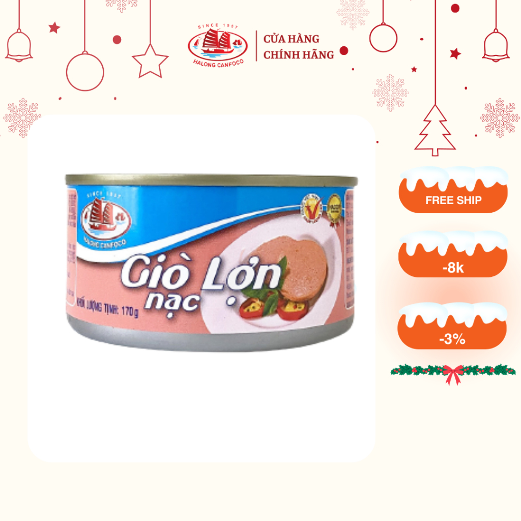 Giò Lợn Nạc 170g - Đồ Hộp Hạ Long [DATE T08/2024]