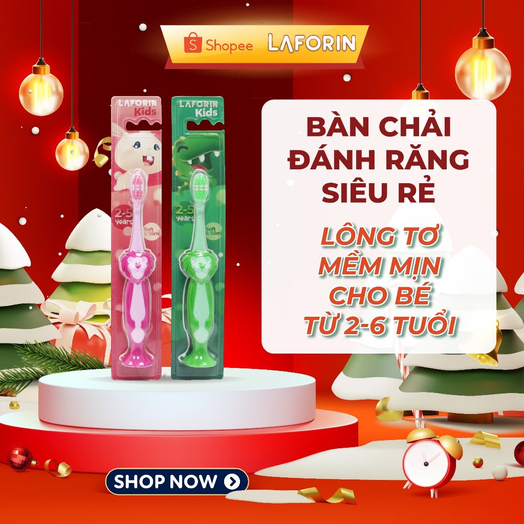 Bàn chải đánh răng cho bé lông siêu mịn từ 2-6 tuổi