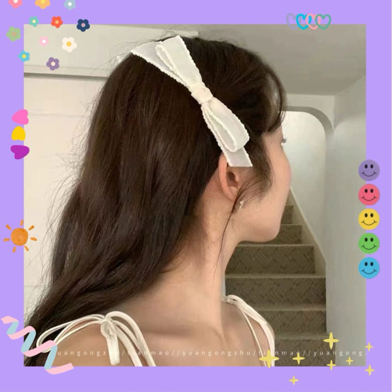 Kẹp tóc nơ vải lolita tiểu thư 🤍