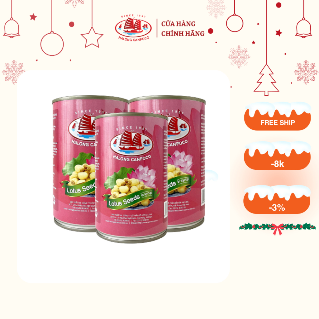 COMBO 3 Hạt Sen Nước Đường 460g - Đồ Hộp Hạ Long