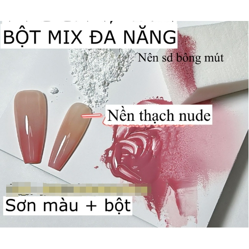 Bột mix gel đa năng dặm omber và mix gel hũ to 240g