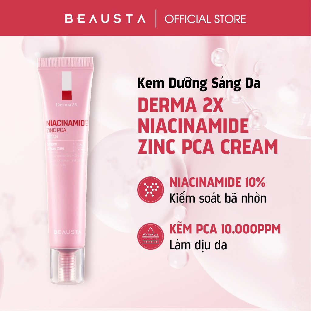 Kem Dưỡng Beausta Derma2X Niacinamide Zinc PCA Cream 40ml