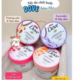 Tẩy tế bào chết body dưỡng da sáng mịn tức thì dove moisturizing body scrub 298g nội địa