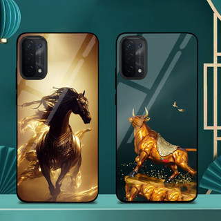 Ốp Lưng OPPO A74, A74 5G, A95,A54 5G Mặt lưng kính cao cấp, thiết kế độc quyền 12 con giáp