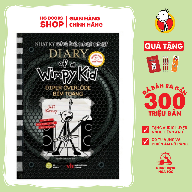 Sách Nhật Ký Chú Bé Nhút Nhát - Diary of a Wimpy Kid Tập 17 - Bản Song Ngữ (Anh-Việt). Bán 300 Triệu Bản- Kèm File Nghe