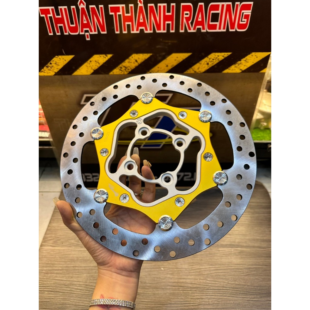 Dĩa Thắng Over Size 260mm Khâu Inox Lòng Nhôm