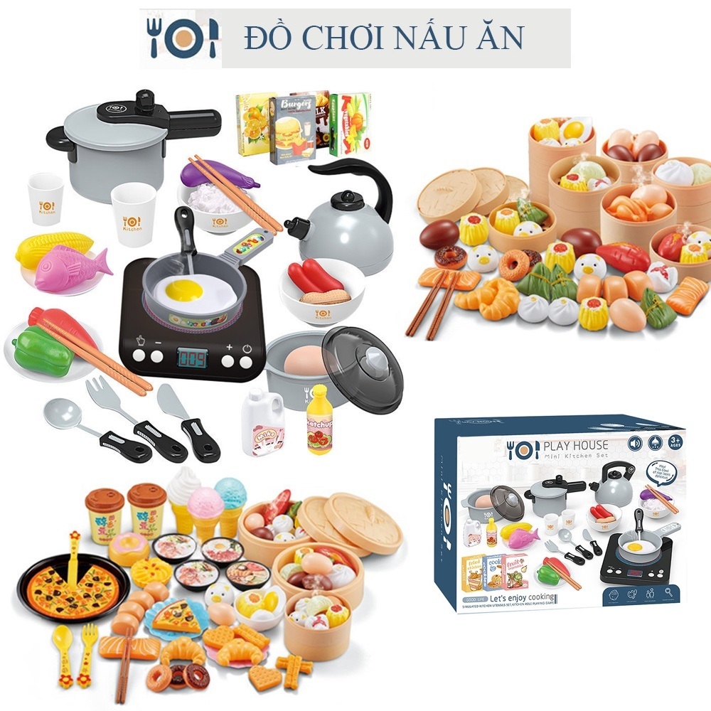 Bộ nấu ăn cho bé đồ chơi nấu ăn nhà bếp nhiều chi tiết màu sắc đẹp chân thật giúp phát triển kỹ năng gia đình