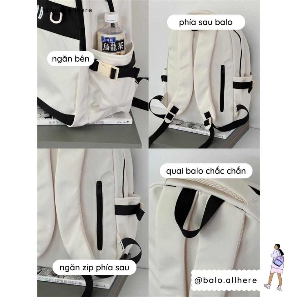 Balo Cặp Đi Học Nam Nữ Chống Nước