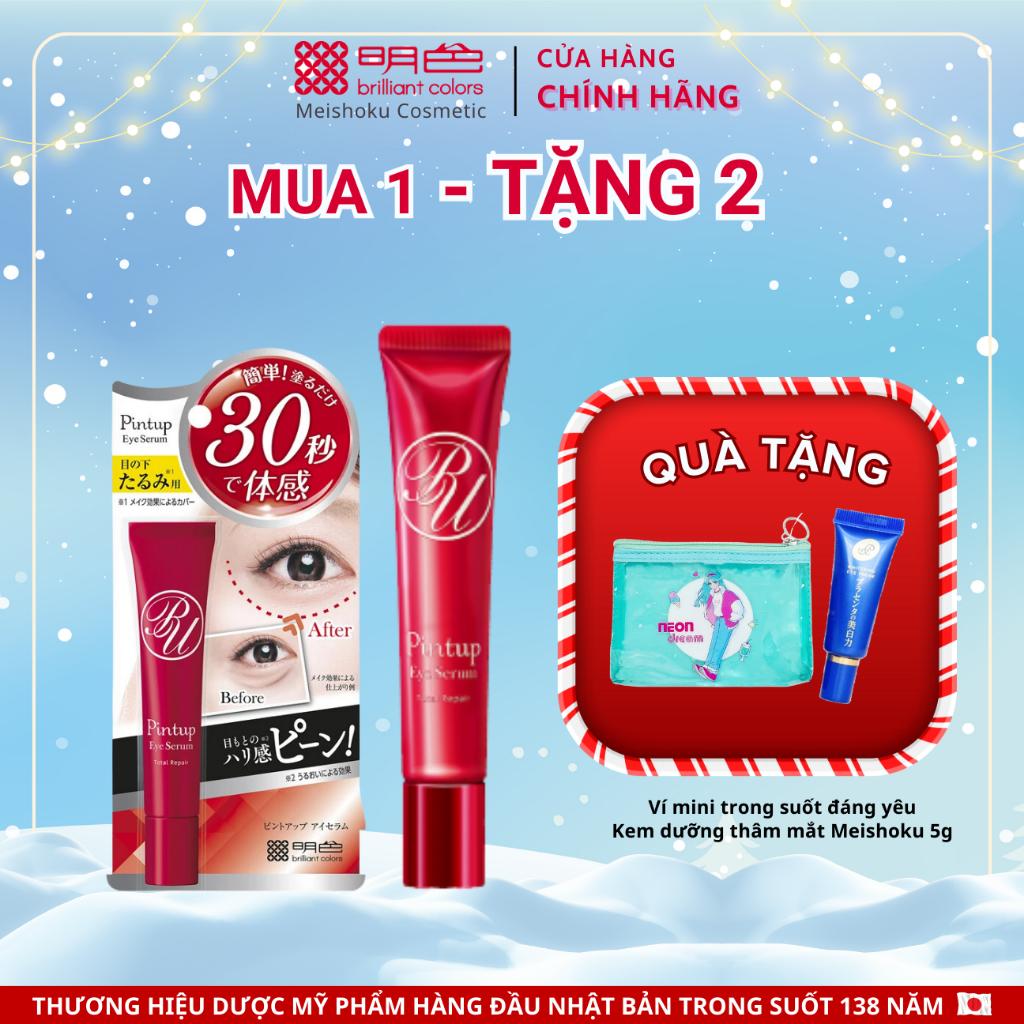 Tinh Chất Nâng Cơ, Làm Mờ Nếp Nhăn Mắt Pint Up Meishoku 15G