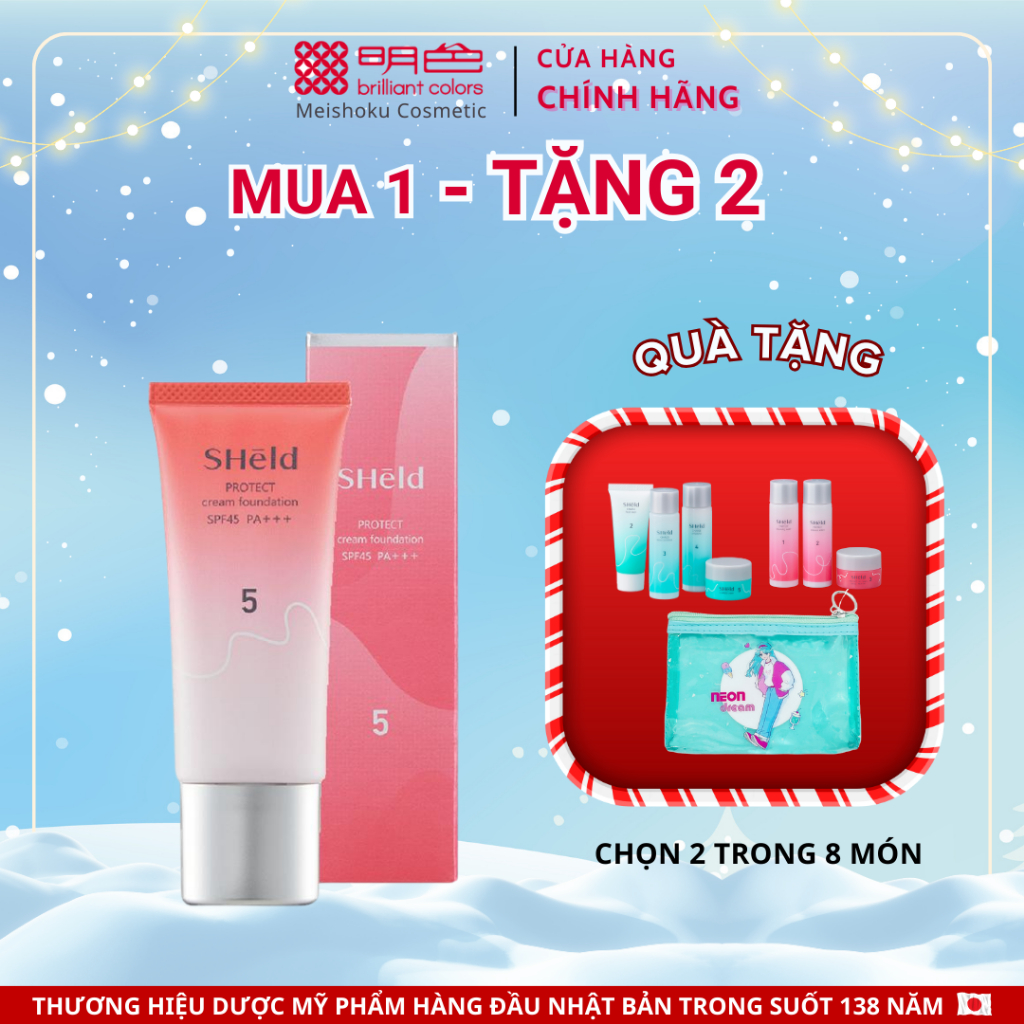 Momotani SHeld Protect Cream Foundation - Kem Nền Bảo Vệ Da Momotani SHeld 30g