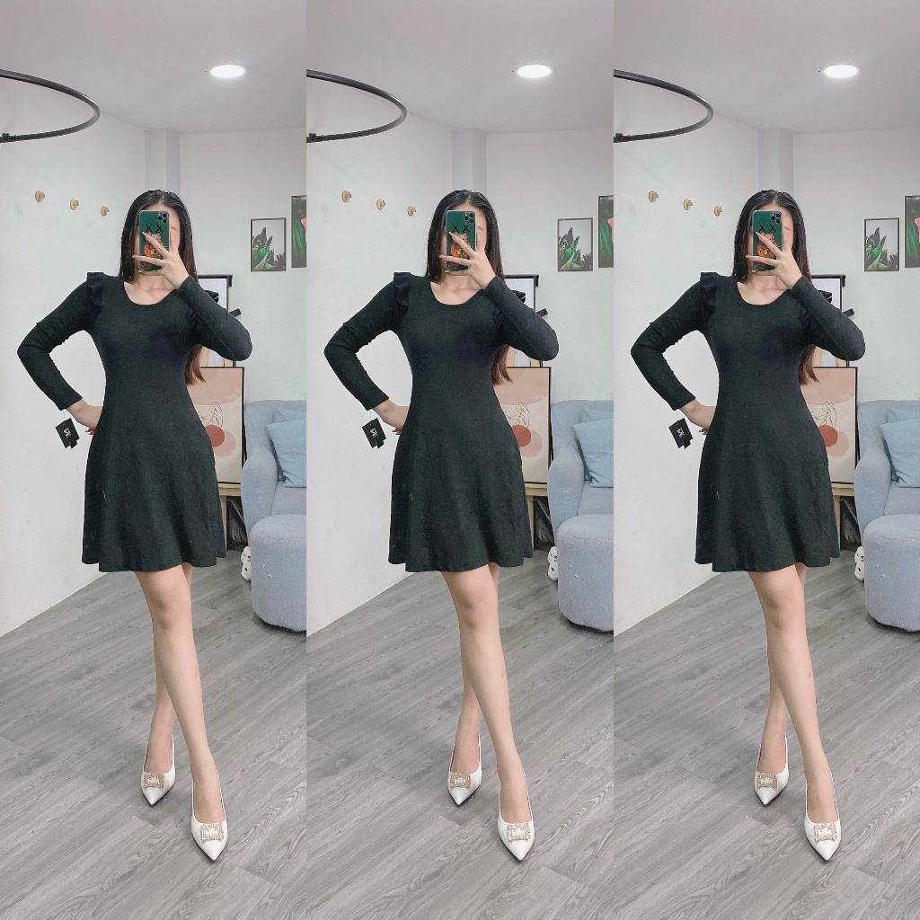 ĐẦM ĐEN LEN TUYẾT NHUNG
