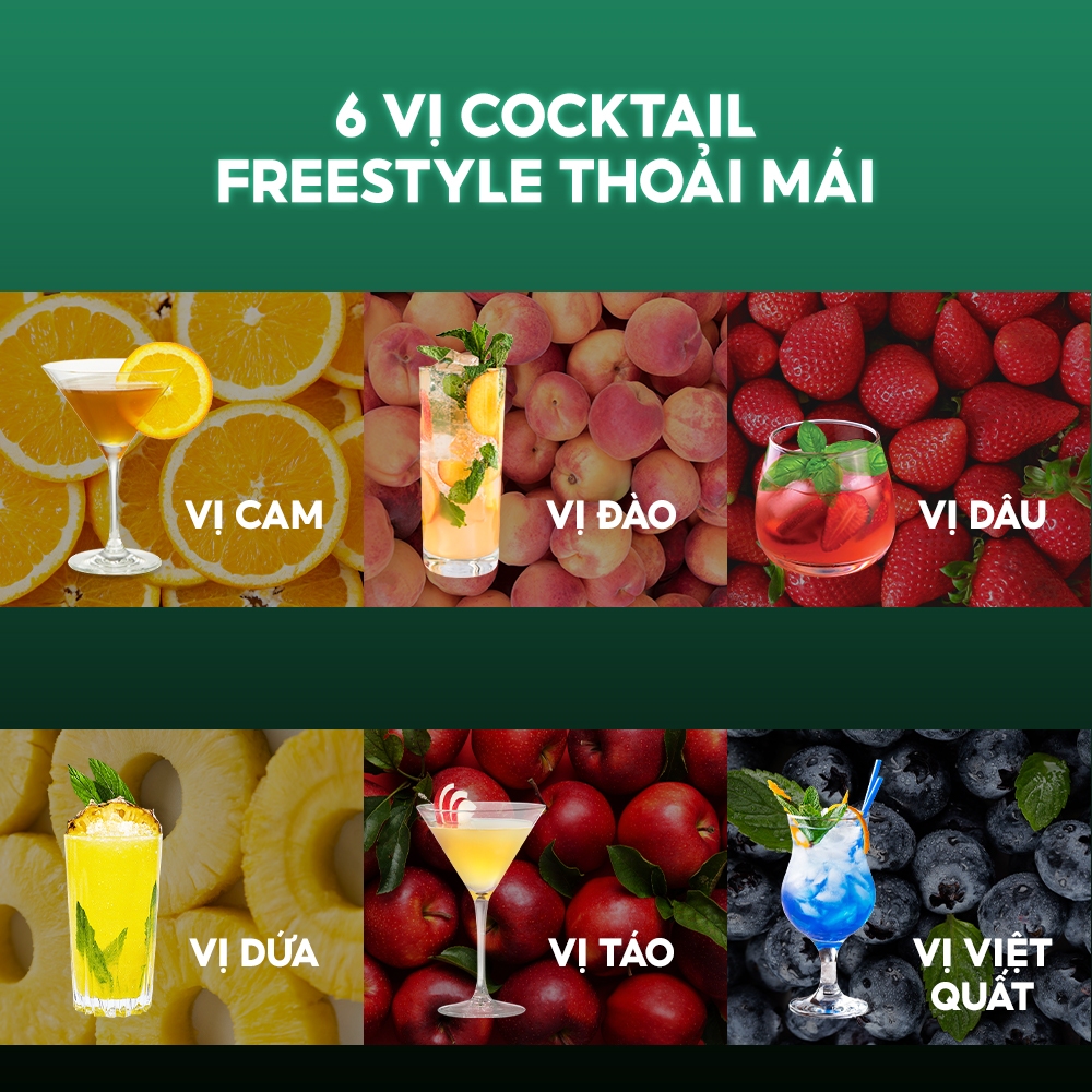 Thùng 6 chai SAL COCKTAIL BLUEBERRY 4,5 độ Cocktail hoa quả vị việt quất