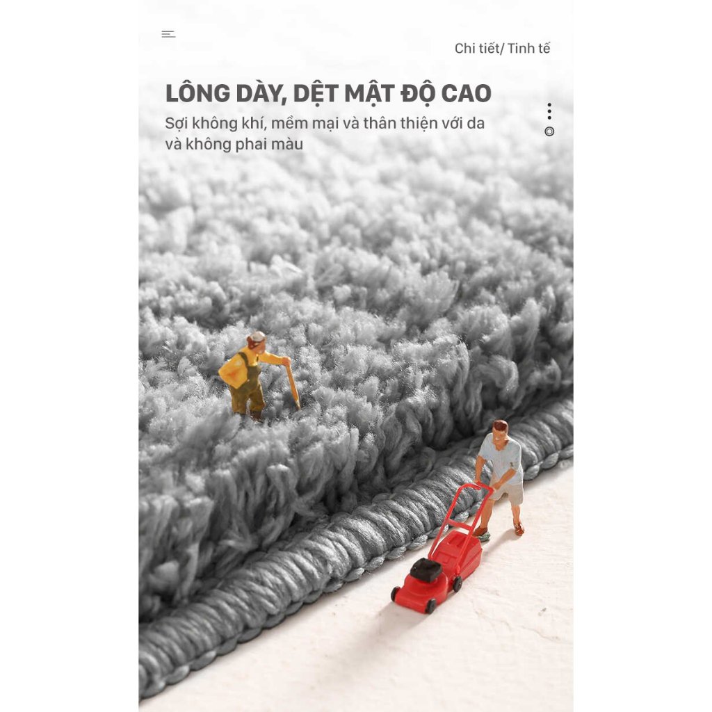 Thảm chùi chân nhà tắm chất liệu len mịn kích thước 60*40Cm thương hiệu Haiisun thấm hút nhanh êm chân và chống xù