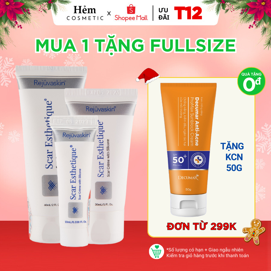 Kem xóa sẹo Scar Esthetique chính hãng Rejuvaskin xóa sẹo thâm, lấp đầy sẹo rỗ, sẹo lõm 10ml/30ml/60ml - Hẻm Cosmetic