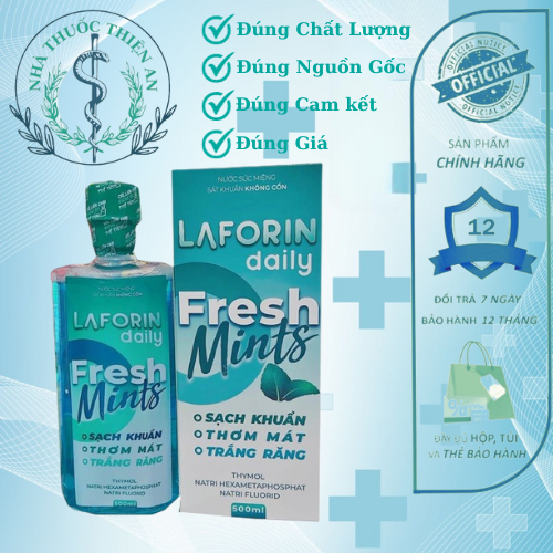 Nước súc miệng trắng răng LAFORIN daily Fresh Mints