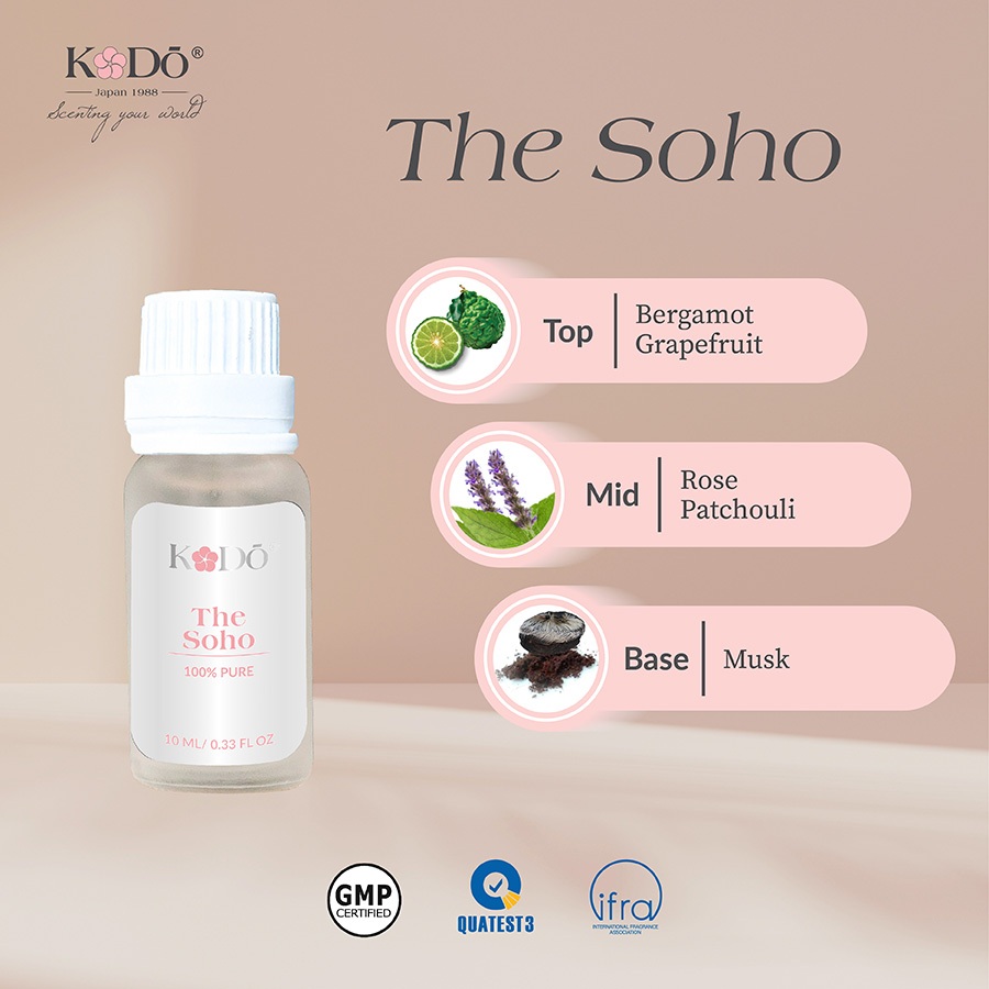 KODO - The Soho - Tinh Dầu Nước Hoa Nguyên Chất - HOTEL - 10ml/50ml/100ml+ QUATEST3 tested