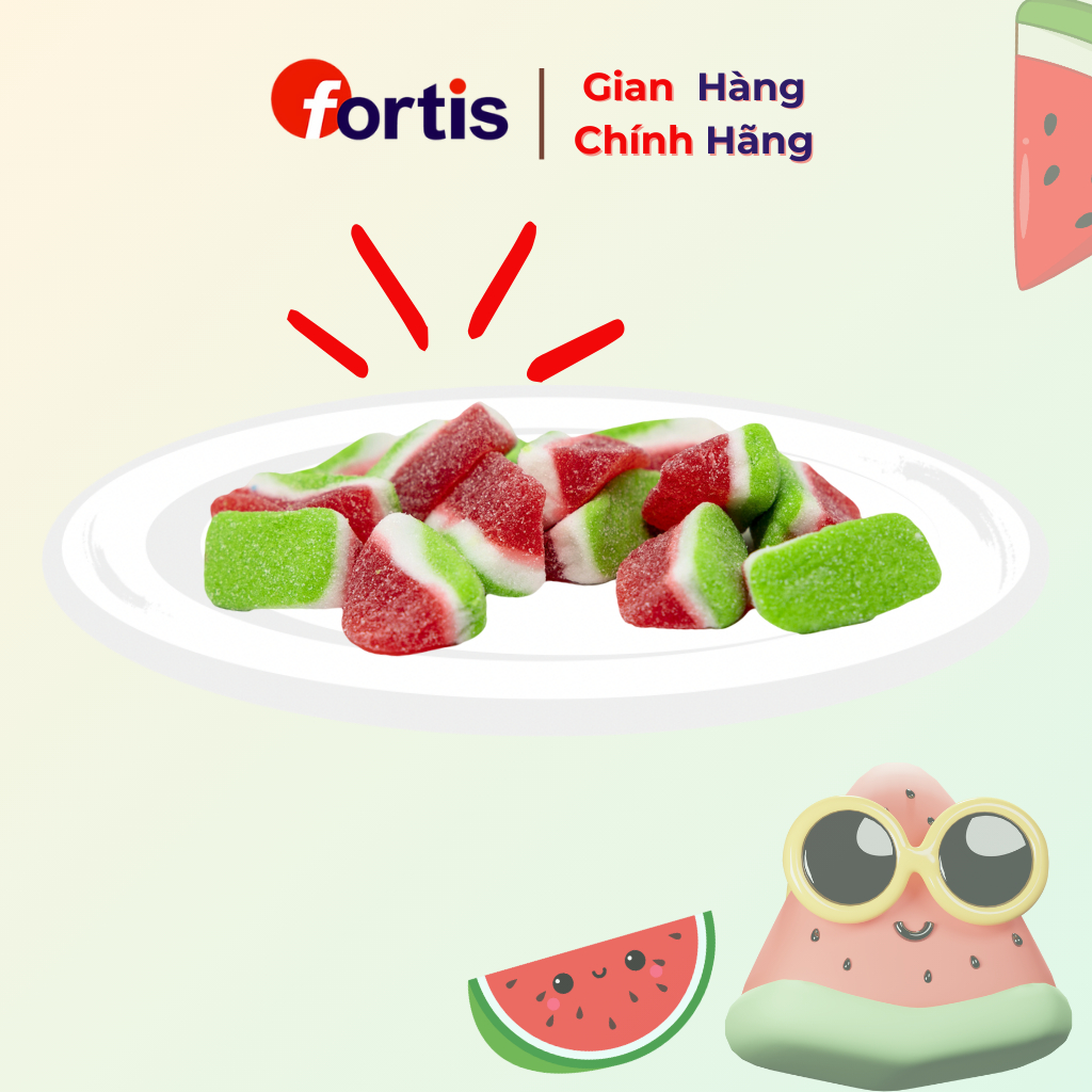 Kẹo Dẻo Fini Watermelon Slices 90g Vị Dưa Hấu