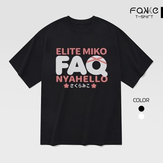Áo thun unisex hololive sakura miko oversized 100% cotton ngắn tay