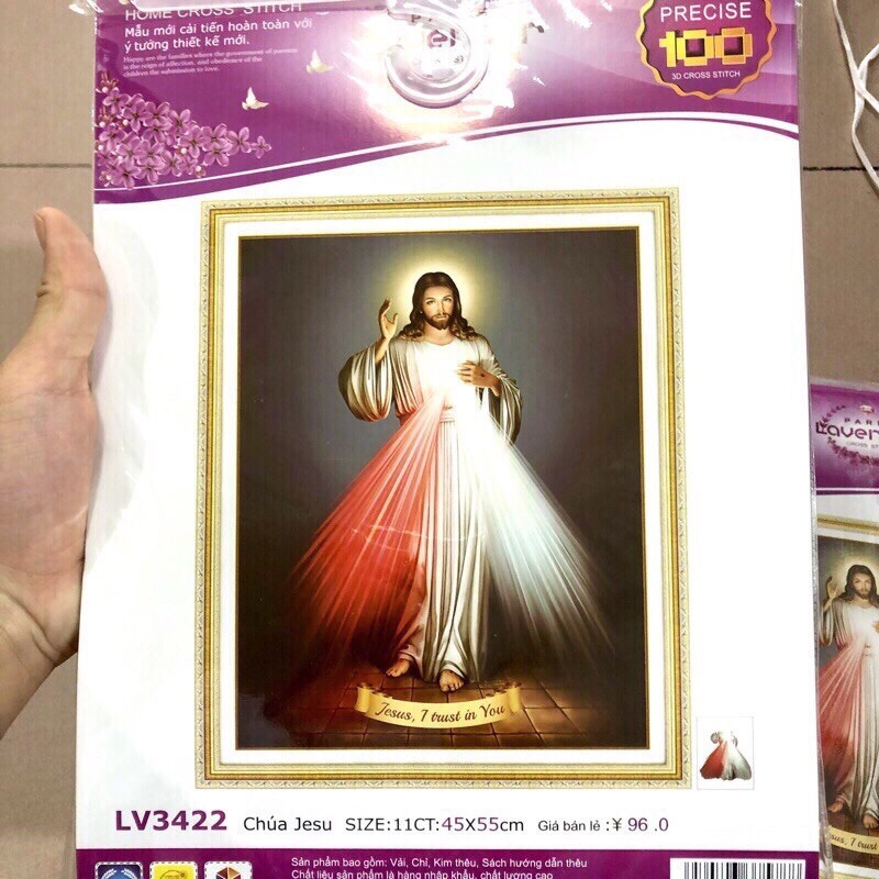 Tranh thêu chữ thập Chúa Giêsu, Đức Mẹ, tranh chưa thêu