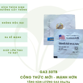 3 Gói Phân Bón Lá Cao Cấp Gibber  GA3 Dạng Viên Sủi 5gram - có công dụng làm gia tăng năng suất