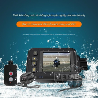 Camera Hành Trình Xe Máy Vetabox bản Basic - 2 camera 720p+480p - BH1TH