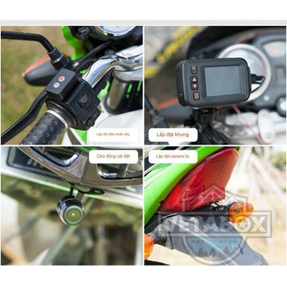 Camera Hành Trình Xe Máy Vetabox bản Basic - 2 camera 720p+480p - BH1TH