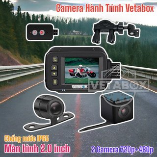 Camera hành trình vetabox bản basic - 2 camera 720p+480p - bh1th