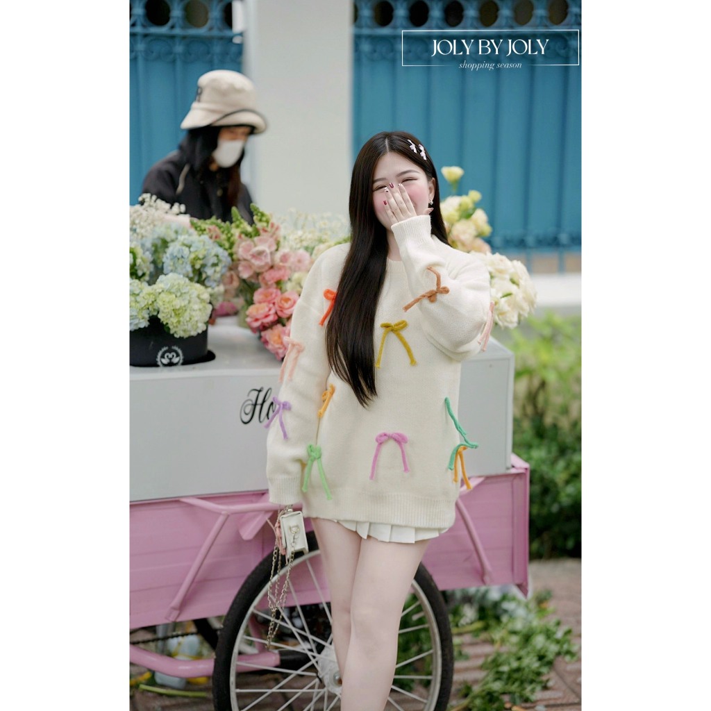 Áo Len Tay Dài Buộc Nơ Mang Đậm Phong Cách Hàn Quốc Tôn Dáng Thoáng Mát Khi Mặc