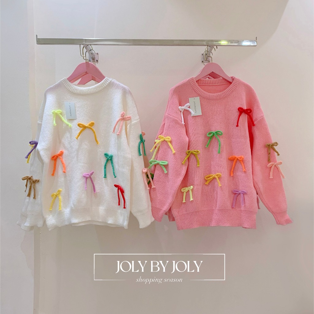 Áo Len Tay Dài Buộc Nơ Mang Đậm Phong Cách Hàn Quốc Tôn Dáng Thoáng Mát Khi Mặc