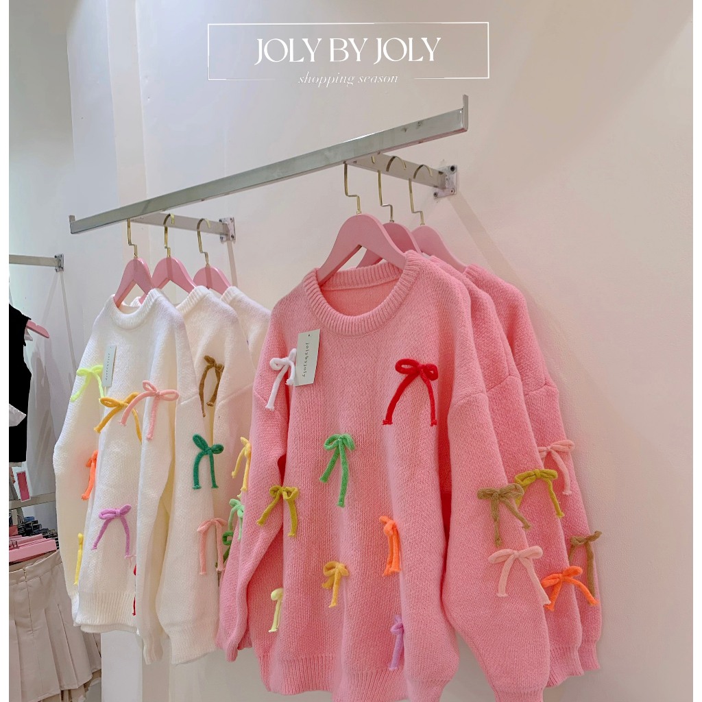 Áo Len Tay Dài Buộc Nơ Mang Đậm Phong Cách Hàn Quốc Tôn Dáng Thoáng Mát Khi Mặc