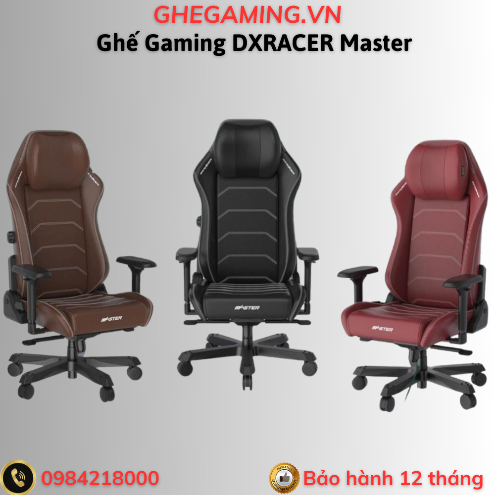 Ghế Gaming Cao Cấp DXRACER Master Series GC/XLME23LTD/N | Chất Liệu Da Microfiber Cao Cấp