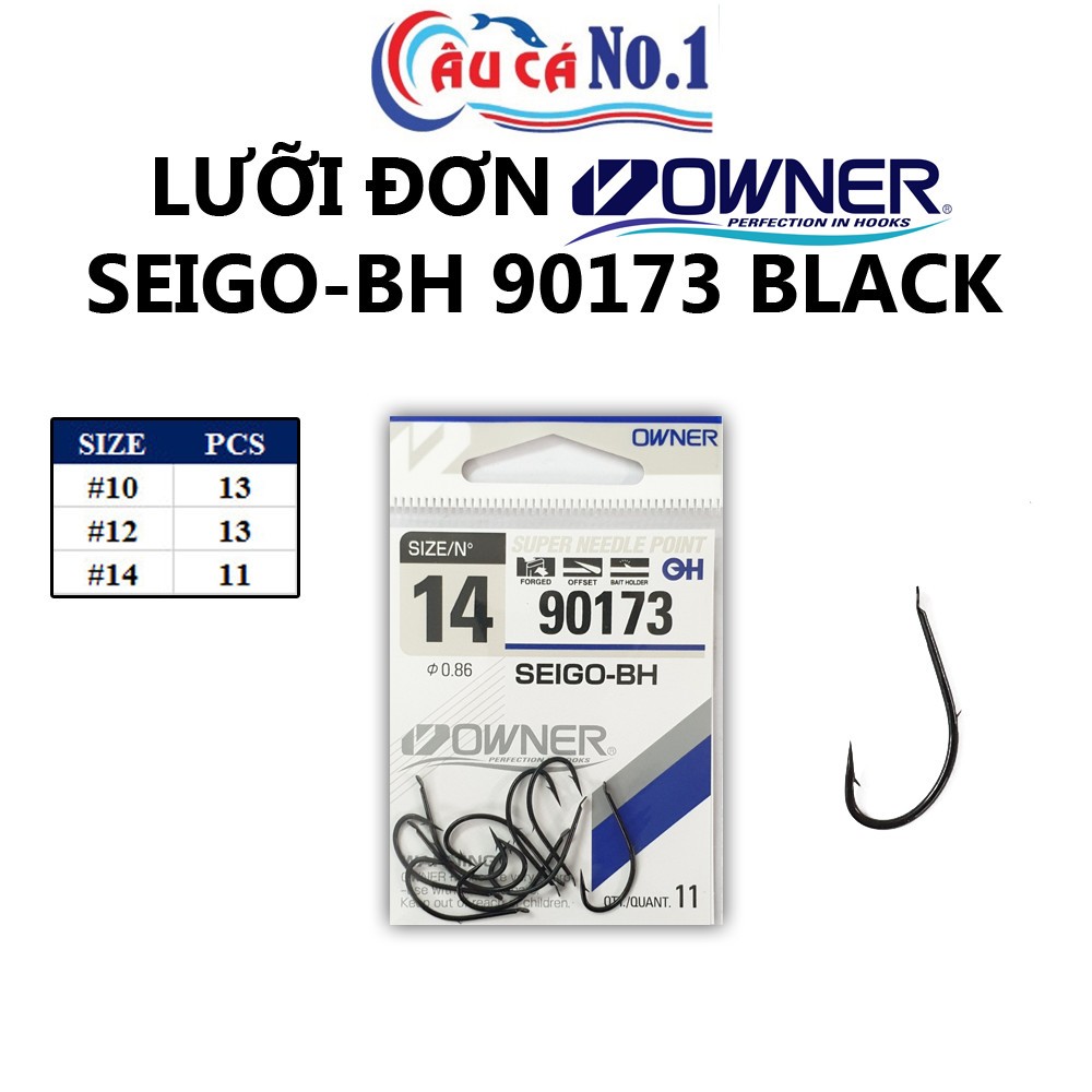 BỘ 2 GÓI LƯỠI CÂU OWNER SEIGO-BH 90173 BLACK