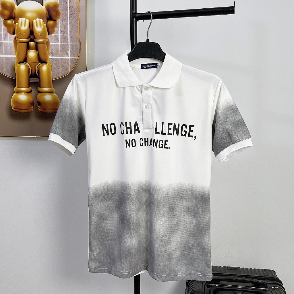 Áo thun nam tay ngắn cổ trụ, in hoạ tiết  trước sau độc đáo vải cotton co dãn thoáng mát thấm hút mồ hôi,cao cấp
